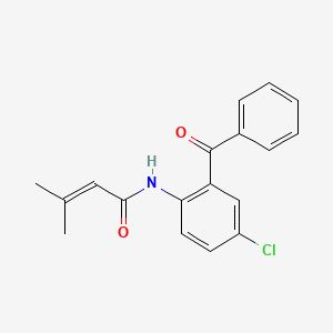 N-(2-benzoyl-4-chlorophenyl)-3-methylbut-2-enamide