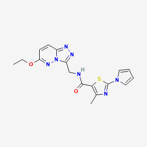 N-((6-ethoxy-[1,2,4]triazolo[4,3-b]pyridazin-3-yl)methyl)-4-methyl-2-(1H-pyrrol-1-yl)thiazole-5-carboxamide