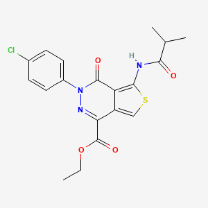 Ethyl 3-(4-chlorophenyl)-5-isobutyramido-4-oxo-3,4-dihydrothieno[3,4-d]pyridazine-1-carboxylate
