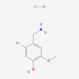 B2687693 4-(Aminomethyl)-5-bromo-2-methoxyphenol hydrochloride CAS No. 885600-05-5