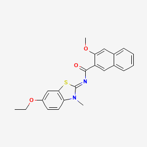 molecular formula C22H20N2O3S B2687705 (Z)-N-(6-乙氧-3-甲基苯并[d]噻唑-2(3H)-基亚甲基)-3-甲氧基-2-萘酰胺 CAS No. 392249-34-2