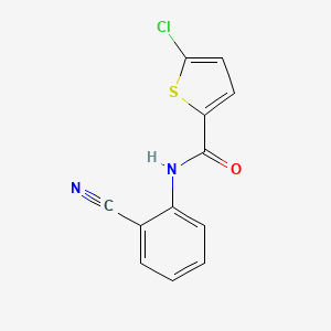 molecular formula C12H7ClN2OS B2687707 5-chloro-N-(2-cyanophenyl)thiophene-2-carboxamide CAS No. 477497-42-0
