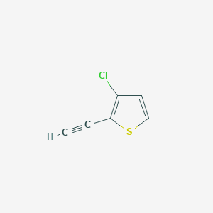 molecular formula C6H3ClS B2687711 3-Chloro-2-ethynylthiophene CAS No. 1690768-55-8