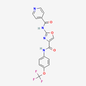 molecular formula C17H11F3N4O4 B2687715 2-(isonicotinamido)-N-(4-(trifluoromethoxy)phenyl)oxazole-4-carboxamide CAS No. 1796970-10-9