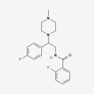 2-fluoro-N-(2-(4-fluorophenyl)-2-(4-methylpiperazin-1-yl)ethyl)benzamide