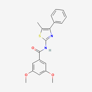 molecular formula C19H18N2O3S B2687738 3,5-dimethoxy-N-(5-methyl-4-phenyl-1,3-thiazol-2-yl)benzamide CAS No. 309944-85-2