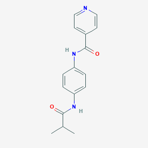 molecular formula C16H17N3O2 B268774 N-[4-(isobutyrylamino)phenyl]isonicotinamide 
