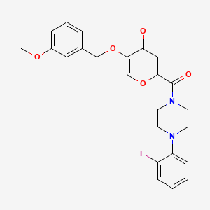 molecular formula C24H23FN2O5 B2687748 2-(4-(2-氟苯基)哌嗪-1-甲酰)-5-((3-甲氧基苯基)氧基)-4H-吡喃-4-酮 CAS No. 1021258-17-2