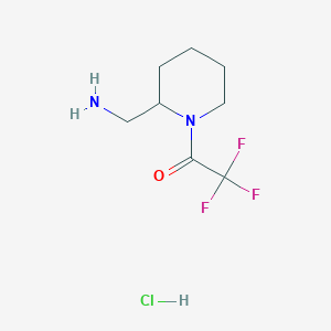 1-[2-(Aminomethyl)piperidin-1-yl]-2,2,2-trifluoroethan-1-one hydrochloride