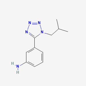 3-[1-(2-Methylpropyl)tetrazol-5-yl]aniline