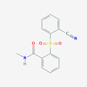 molecular formula C15H12N2O3S B2687758 2-[(2-氰基苯基)磺酰]-N-甲基苯甲酰胺 CAS No. 477885-82-8