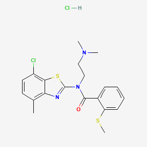N-(7-chloro-4-methylbenzo[d]thiazol-2-yl)-N-(2-(dimethylamino)ethyl)-2-(methylthio)benzamide hydrochloride