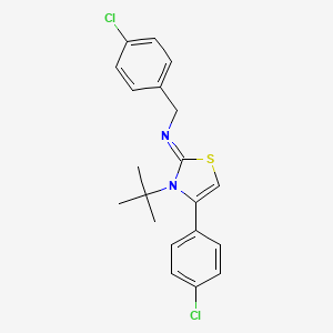 N-[3-(tert-butyl)-4-(4-chlorophenyl)-1,3-thiazol-2(3H)-yliden](4-chlorophenyl)methanamine