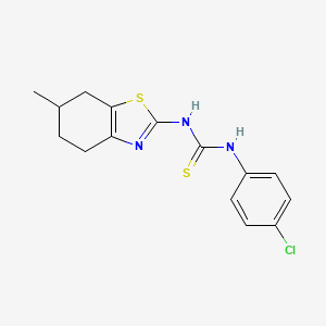 1-(4-Chlorophenyl)-3-(6-methyl-4,5,6,7-tetrahydro-1,3-benzothiazol-2-yl)thiourea