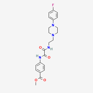 Methyl 4-(2-((2-(4-(4-fluorophenyl)piperazin-1-yl)ethyl)amino)-2-oxoacetamido)benzoate