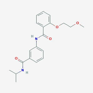 molecular formula C20H24N2O4 B268778 N-{3-[(isopropylamino)carbonyl]phenyl}-2-(2-methoxyethoxy)benzamide 