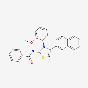 molecular formula C27H20N2O2S B2687799 (Z)-N-(3-(2-methoxyphenyl)-4-(naphthalen-2-yl)thiazol-2(3H)-ylidene)benzamide CAS No. 402945-31-7