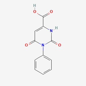 molecular formula C11H8N2O4 B2687801 2,6-二氧代-1-苯基-1,2,3,6-四氢嘧啶-4-羧酸 CAS No. 723-76-2