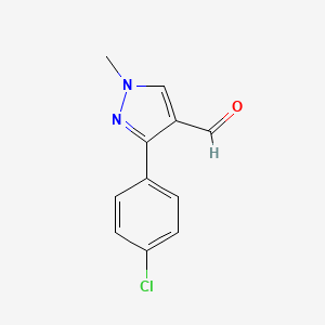 molecular formula C11H9ClN2O B2687806 3-(4-Chlorophenyl)-1-methylpyrazole-4-carbaldehyde CAS No. 304477-43-8