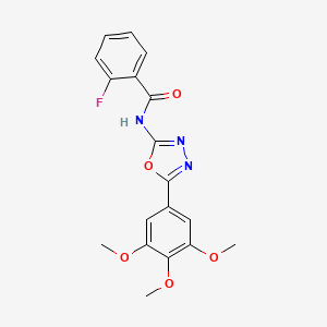 2-fluoro-N-(5-(3,4,5-trimethoxyphenyl)-1,3,4-oxadiazol-2-yl)benzamide
