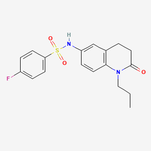 4-fluoro-N-(2-oxo-1-propyl-1,2,3,4-tetrahydroquinolin-6-yl)benzenesulfonamide