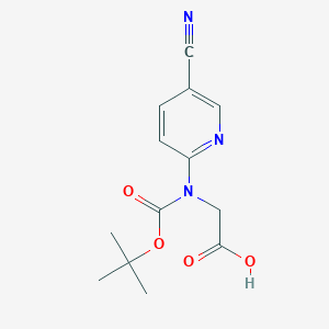 2-[(5-Cyanopyridin-2-yl)-[(2-methylpropan-2-yl)oxycarbonyl]amino]acetic acid