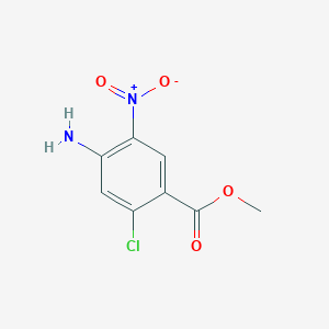 molecular formula C8H7ClN2O4 B2687819 甲基-4-氨基-2-氯-5-硝基苯甲酸酯 CAS No. 1616257-07-8