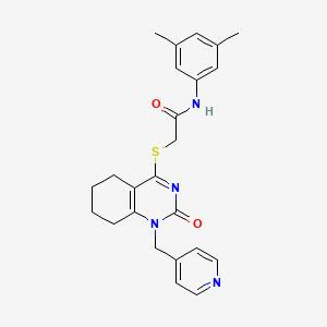 molecular formula C24H26N4O2S B2687828 N-(3,5-dimethylphenyl)-2-((2-oxo-1-(pyridin-4-ylmethyl)-1,2,5,6,7,8-hexahydroquinazolin-4-yl)thio)acetamide CAS No. 899954-83-7