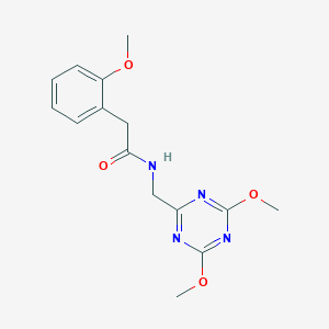 N-((4,6-dimethoxy-1,3,5-triazin-2-yl)methyl)-2-(2-methoxyphenyl)acetamide