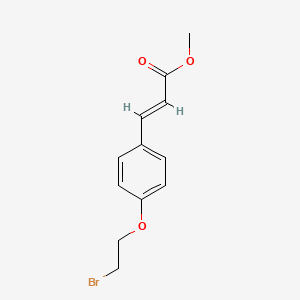 molecular formula C12H13BrO3 B2687838 甲基-3-[4-(2-溴乙氧基)苯基]丙-2-烯酸酯 CAS No. 1012058-33-1