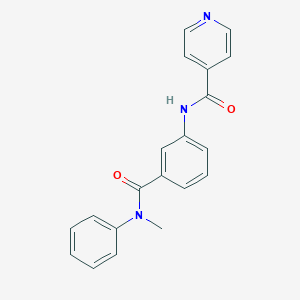 molecular formula C20H17N3O2 B268784 N-{3-[(methylanilino)carbonyl]phenyl}isonicotinamide 