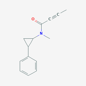 molecular formula C14H15NO B2687842 N-Methyl-N-(2-phenylcyclopropyl)but-2-ynamide CAS No. 2411293-03-1