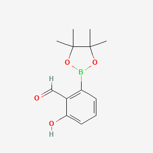 molecular formula C13H17BO4 B2687843 2-Hydroxy-6-(4,4,5,5-tetramethyl-1,3,2-dioxaborolan-2-YL)benzaldehyde CAS No. 2379560-89-9