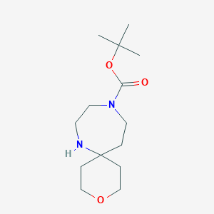 molecular formula C14H26N2O3 B2687850 叔丁基-3-氧杂-7,10-二氮杂螺[5.6]十二烷-10-甲酸酯 CAS No. 2126178-10-5