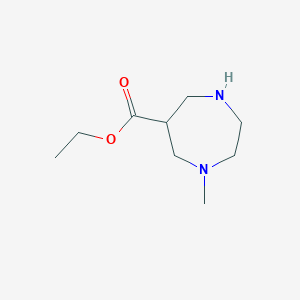 molecular formula C9H18N2O2 B2687852 Ethyl 1-methyl-1,4-diazepane-6-carboxylate CAS No. 2248342-41-6