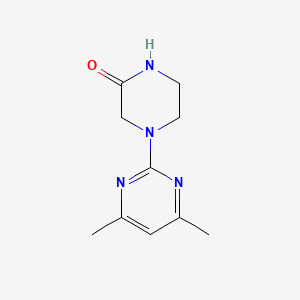 molecular formula C10H14N4O B2687854 4-(4,6-二甲基嘧啶-2-基)哌嗪-2-酮 CAS No. 1090550-04-1