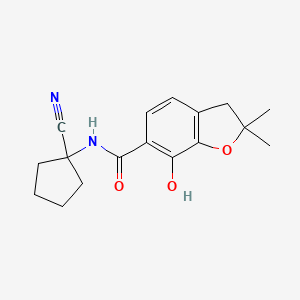 molecular formula C17H20N2O3 B2687857 N-(1-Cyanocyclopentyl)-7-hydroxy-2,2-dimethyl-3H-1-benzofuran-6-carboxamide CAS No. 2128537-60-8