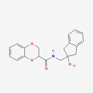 N-((2-hydroxy-2,3-dihydro-1H-inden-2-yl)methyl)-2,3-dihydrobenzo[b][1,4]dioxine-2-carboxamide