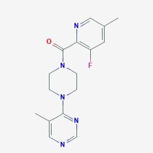 4-[4-(3-Fluoro-5-methylpyridine-2-carbonyl)piperazin-1-yl]-5-methylpyrimidine