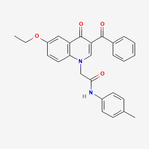 2-(3-benzoyl-6-ethoxy-4-oxo-1,4-dihydroquinolin-1-yl)-N-(4-methylphenyl)acetamide