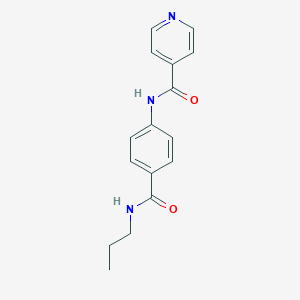 molecular formula C16H17N3O2 B268788 N-{4-[(propylamino)carbonyl]phenyl}isonicotinamide 