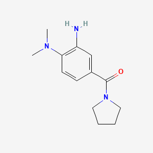 molecular formula C13H19N3O B2687882 (3-Amino-4-(dimethylamino)phenyl)(pyrrolidin-1-yl)methanone CAS No. 1189749-45-8