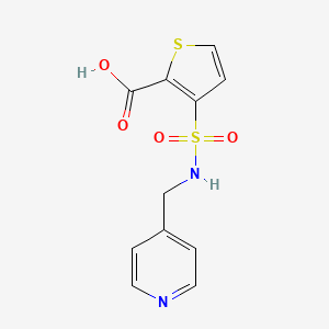 molecular formula C11H10N2O4S2 B2687883 3-[(Pyridin-4-ylmethyl)sulfamoyl]thiophene-2-carboxylic acid CAS No. 944894-25-1