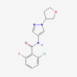 2-chloro-6-fluoro-N-[1-(oxolan-3-yl)-1H-pyrazol-4-yl]benzamide