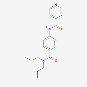 molecular formula C19H23N3O2 B268789 N-{4-[(dipropylamino)carbonyl]phenyl}isonicotinamide 