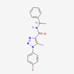 molecular formula C18H17FN4O B2687894 1-(4-fluorophenyl)-5-methyl-N-(1-phenylethyl)-1H-1,2,3-triazole-4-carboxamide CAS No. 1049145-60-9