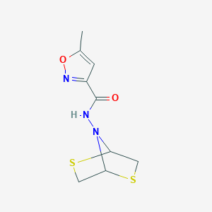 molecular formula C9H11N3O2S2 B2687895 3-Isoxazolecarboxamide,N-2,5-dithia-7-azabicyclo[2.2.1]hept-7-yl-5-methyl- CAS No. 685542-19-2