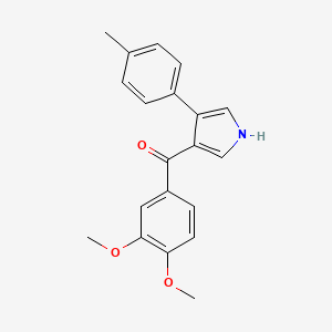 molecular formula C20H19NO3 B2687896 (3,4-Dimethoxyphenyl)(4-(4-methylphenyl)-1H-pyrrol-3-yl)methanone CAS No. 478031-28-6