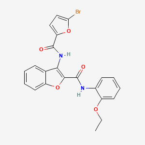molecular formula C22H17BrN2O5 B2687898 3-(5-溴呋喃-2-羧酰胺基)-N-(2-乙氧基苯基)苯并噻吩-2-羧酰胺 CAS No. 888451-79-4