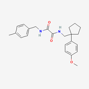 molecular formula C23H28N2O3 B2687908 N1-((1-(4-甲氧苯基)环戊基)甲基)-N2-(4-甲基苯基)草酰胺 CAS No. 1091397-62-4